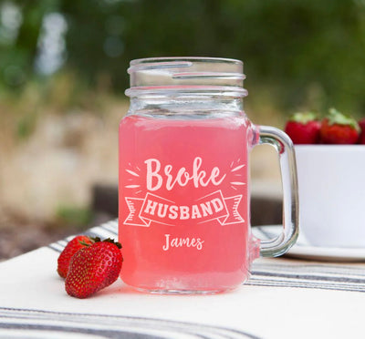 Personalized Wedding Mason Jars