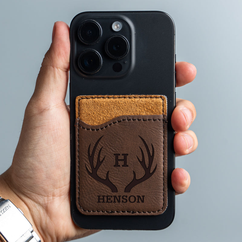 Personalized Groomsmen Leather Phone Wallets
