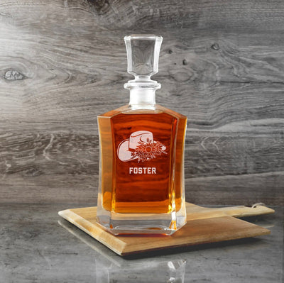 Personalized Western Whiskey Decanters