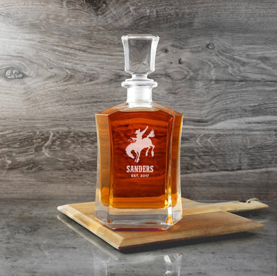 Personalized Western Whiskey Decanters