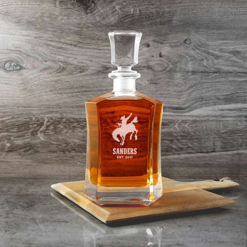 Personalized Western Whiskey Decanters