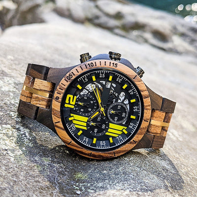 Personalized Tinto Wooden Watch | Black Zebra