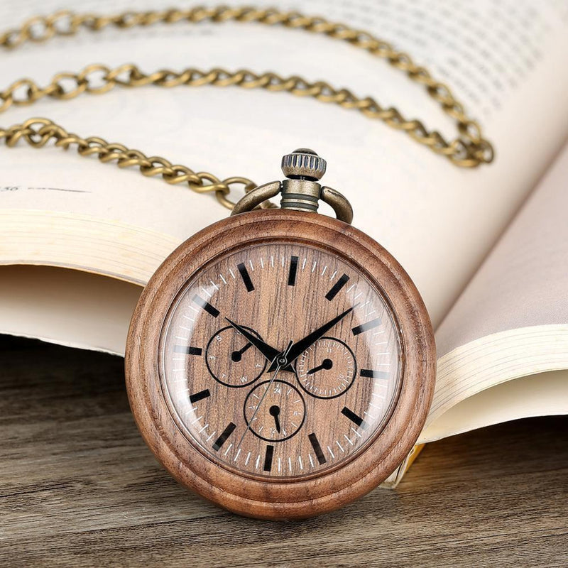 Personalized Wooden Pocket Watch | Perfecto