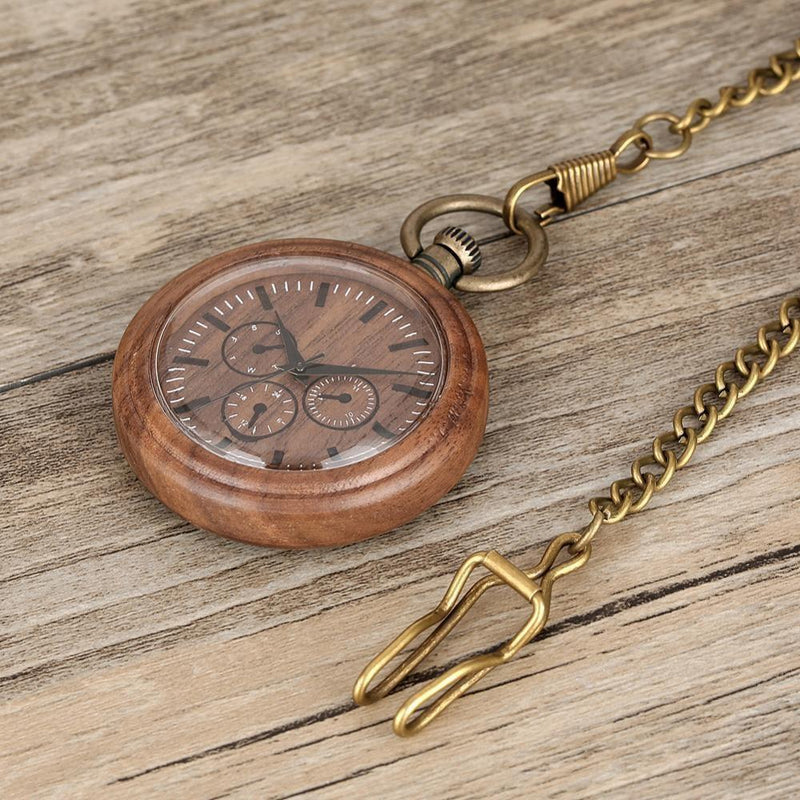 Personalized Wooden Pocket Watch | Perfecto