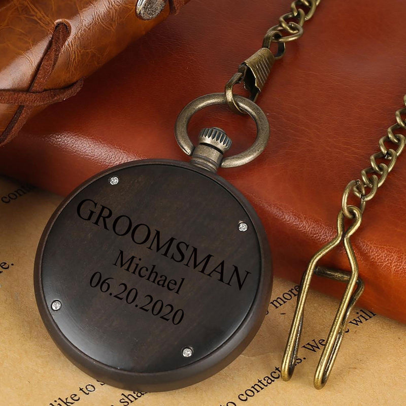 Personalized Wooden Pocket Watch | Valor