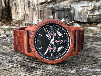 Personalized Dulce Wooden Watch | Red