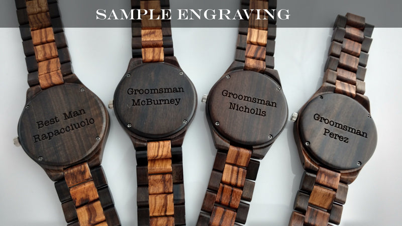 Personalized Creativo Wooden Watch | Black Brown