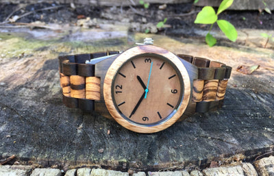 Personalized Creativo Wooden Watch | Black Brown