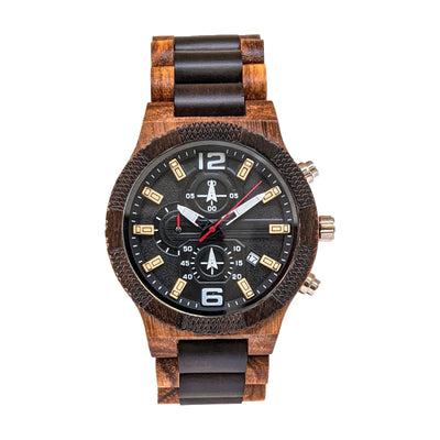 Personalized Positivo Wooden Watch | Zebra Black