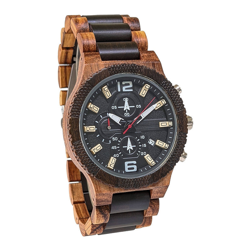 Personalized Positivo Wooden Watch | Zebra Black