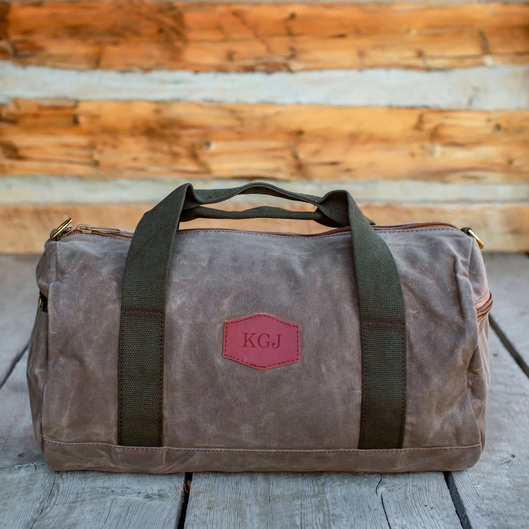 Personalized Waxed Canvas Weekender Bag For Men