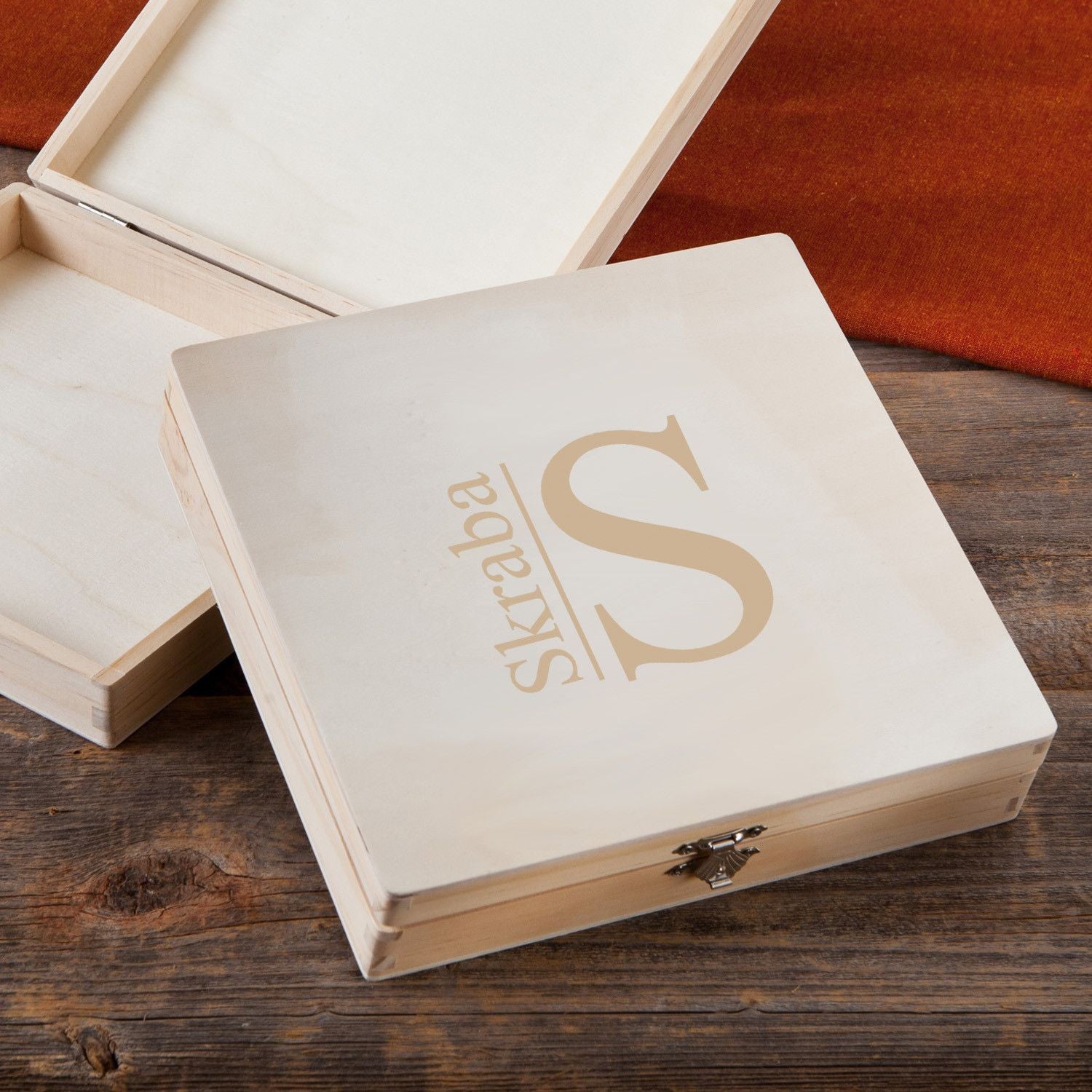 Personalized Wooden Gift Box, Engraved Name Box, Wooden Keepsake Box,  Groomsman Gift Box, Rustic Gift Box, Christmas Gift Box, Baptism Gift 