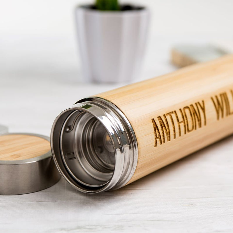Personalized Insulated Bamboo Water Bottles – GroomsShop
